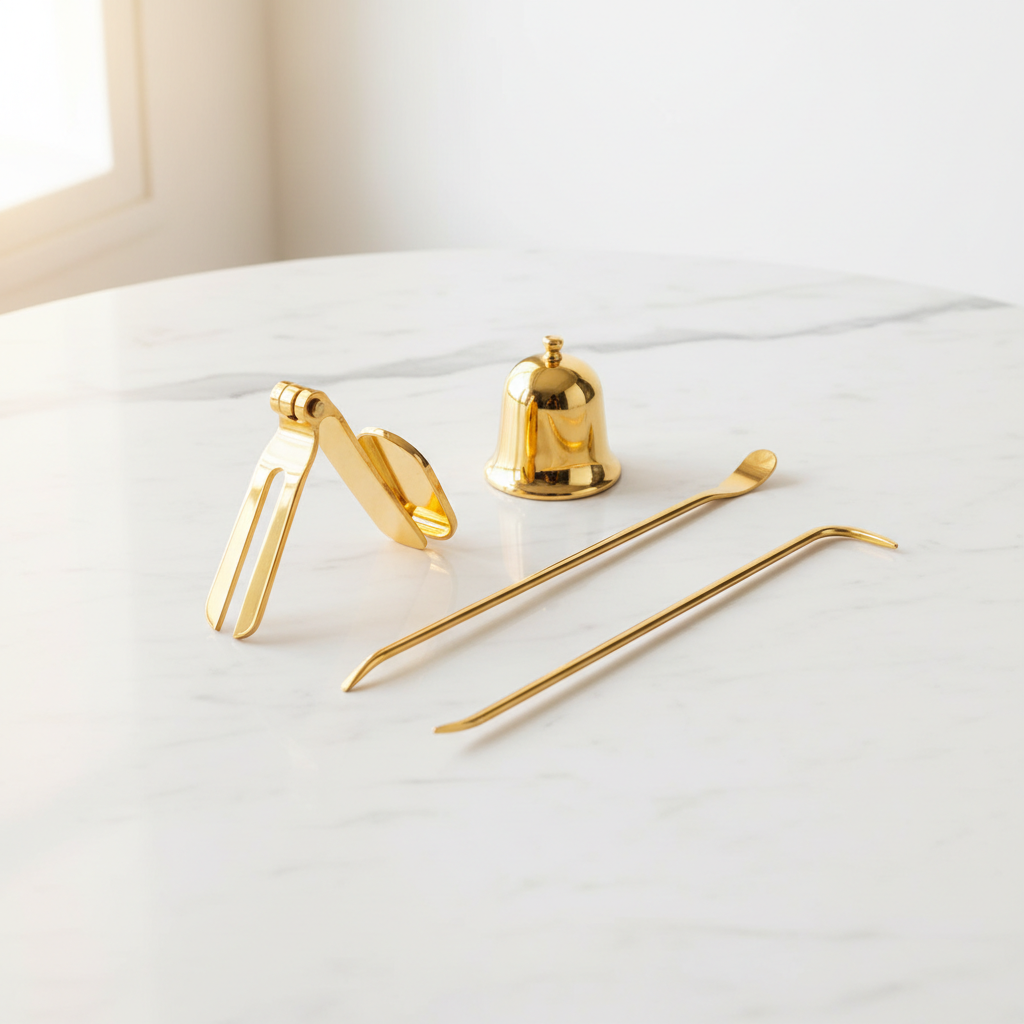 Luxury Candle Care Kit on marble surface