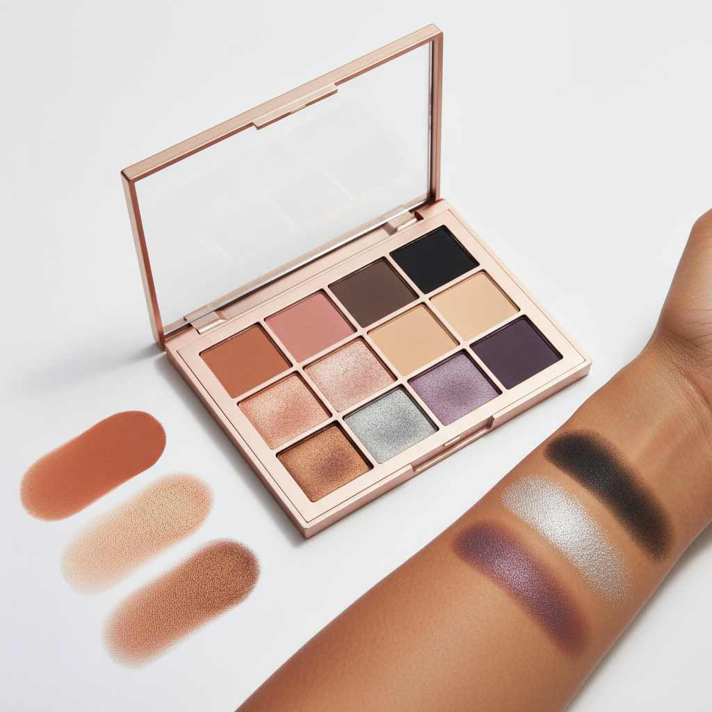 Eyeshadow Palette with Swatches