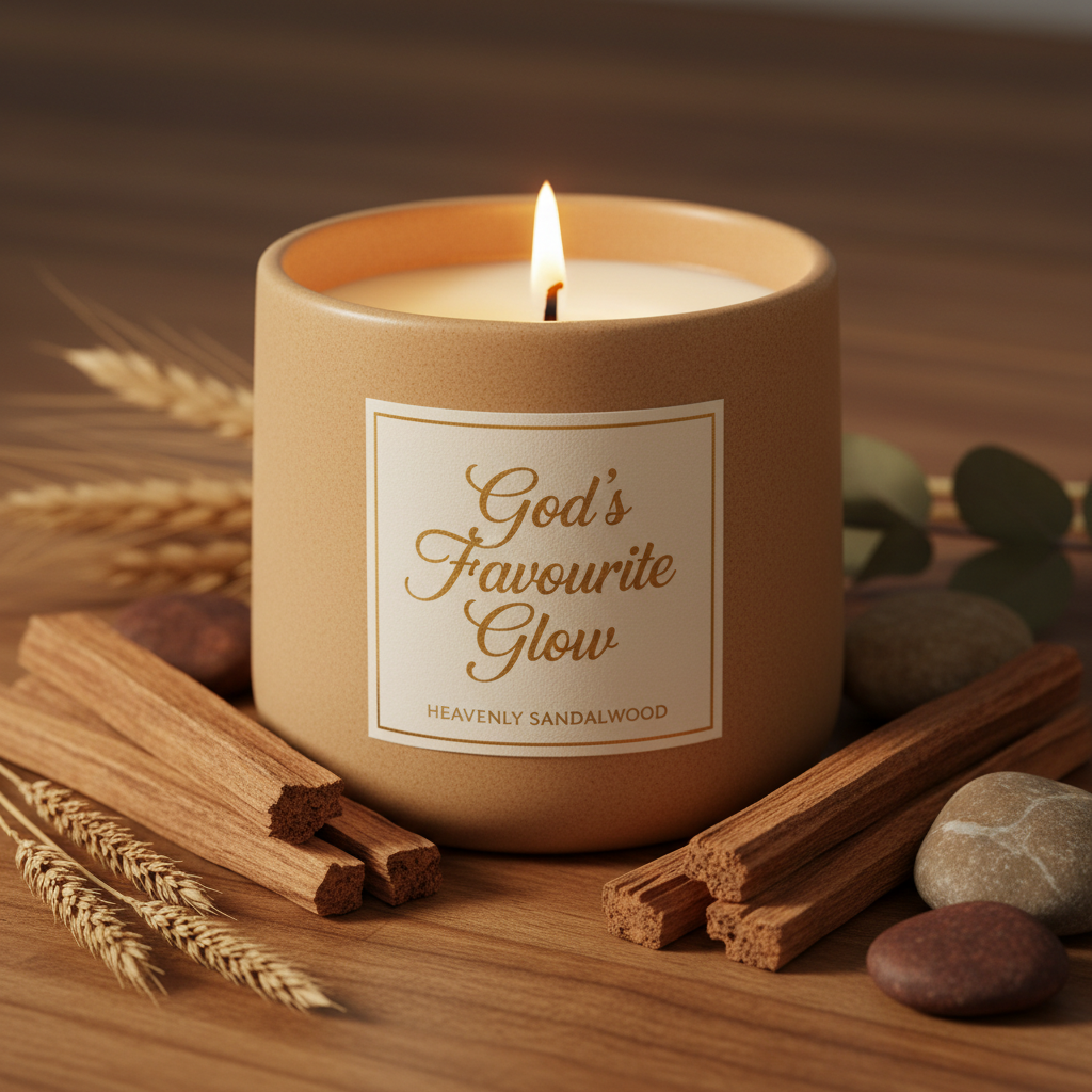 God's Favourite Glow — Heavenly Sandalwood scented candle