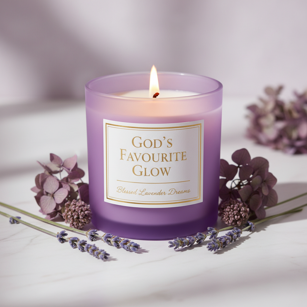 God's Favourite Glow — Blessed Lavender Dreams scented candle