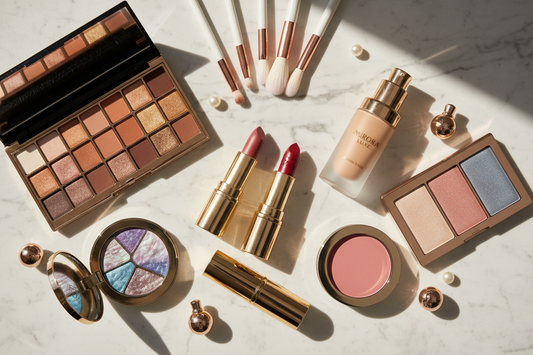 Luxury Makeup Collection Flatlay